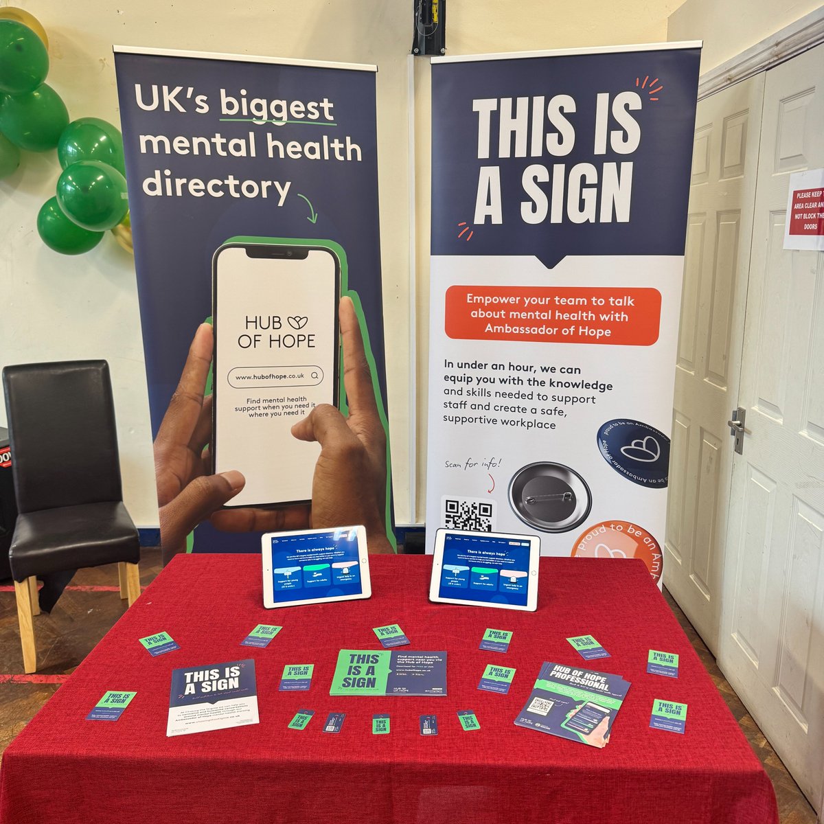 ChasingStigma's tweet photo. We're out and about again! 🗺
Our Training and Partnerships co-ordinator, was proud to attend the Wirral Change Open Day and Health Promotion & Screening Event last week.
Thank you for having us, where should we go next?
#CommunitySupport #ChasingtheStigma #HubofHope https://t.co/0AGcl66khp