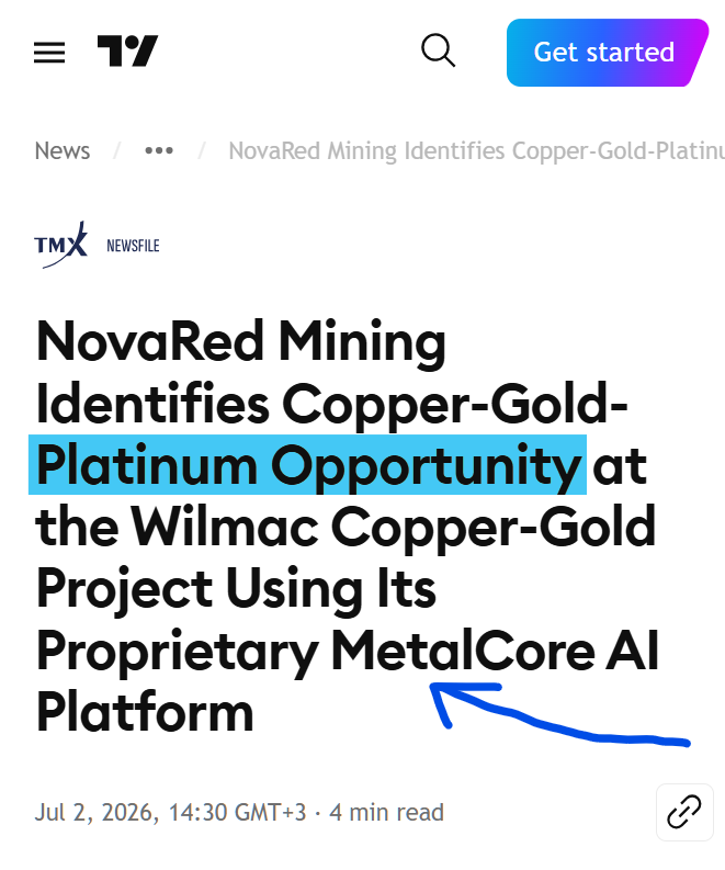 uvnow57413912's tweet photo. Good Friday, copper people - this is the number I cannot get out of my head.

The market may need around 14M additional tonnes of annual copper supply over the next 15 years. That is roughly half of last year’s global demand added again.

Put differently, the world may need 1–3 of the largest copper mines on Earth every year, or 5–7 smaller Tier 1 operations annually, for 15 straight years.

That is why I keep coming back to $NREDF. Wilmac gives NovaRed Mining Inc. 16,078 hectares in British Columbia, while MetalCore AI helps narrow where the next copper-gold-platinum targets may sit.

The supply gap sounds distant until you translate it into actual mines. Then it gets VERY real.

Always consult a qualified professional before making important decisions.

$GOOGL $NVDA $ELAB