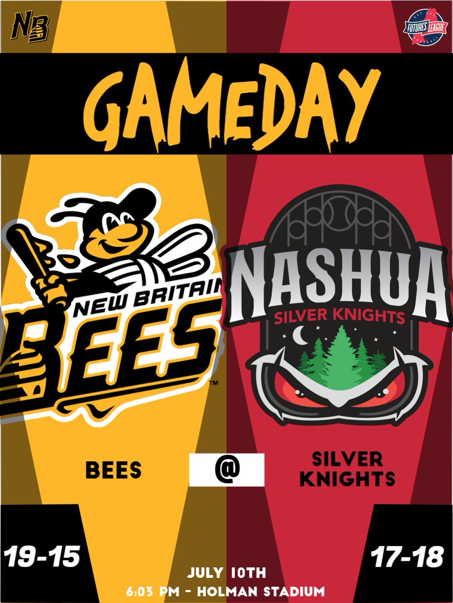 NewBritainBees's tweet photo. โพ๏ธ๐๐ผ๐๐๐ฟ๐ผ๐โพ๏ธ
Final game on the road before returning home is a stop in Nashua!
๐: @SilverKnightsNHโ๏ธ
โฐ: 6:03 PM
๐๏ธ: Holman Stadium
๐บ: https://t.co/Vp01wyjkG3
๐: https://t.co/Pgnqr6NTOA
#GoBees | #FuturesLeague https://t.co/lKFliSkiXH
