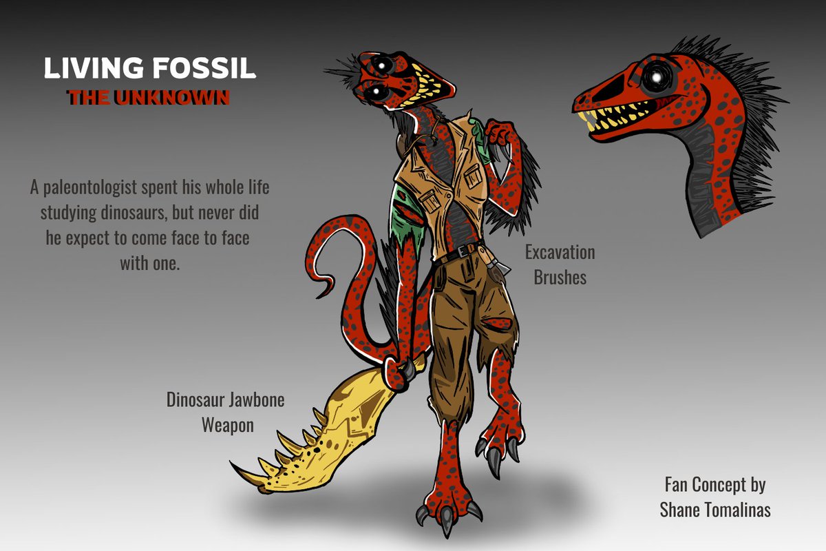 realSJTomalinas's tweet photo. My submission for the #deadbydaylight cosmetic contest!      Living Fossil - The Unknown

#deadbydaylightcosmeticcontest #theunknown @DeadbyDaylight https://t.co/bRwE41emDg