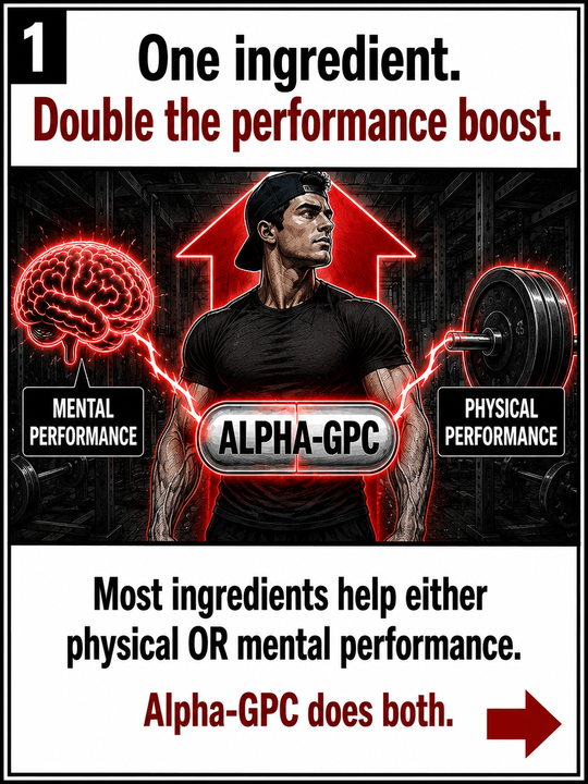T_Nation's tweet photo. Most ingredients are either for physical performance or mental performance. Alpha-GPC enhances both: https://t.co/lIpkrXKblB https://t.co/fHzGnF5YqS