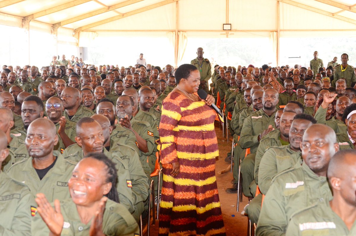 OPMUganda's tweet photo. Rt. Hon. Prime Minister @R_Nabbanja today held an interactive engagement with Ugandans recently repatriated from South Africa, during which she highlighted Uganda’s beauty and the opportunities the country offers.

She encouraged them to channel the skills and experience gained abroad into productive activities, noting that Uganda provides vast opportunities in various sectors. 

#OPMUganda