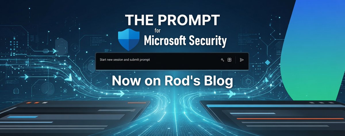 rodtrent's tweet photo. Important - Consolidating My Substacks: A Fresh Start for "THE PROMPT for Microsoft Security" https://t.co/KzalENmq8r

 #MicrosoftSentinel #DefenderXDR #MicrosoftDefender #SecurityCopilot #Cybersecurity #MicrosoftSecurity #Security #MicrosoftThreatIntelligence https://t.co/gLIudJO53g