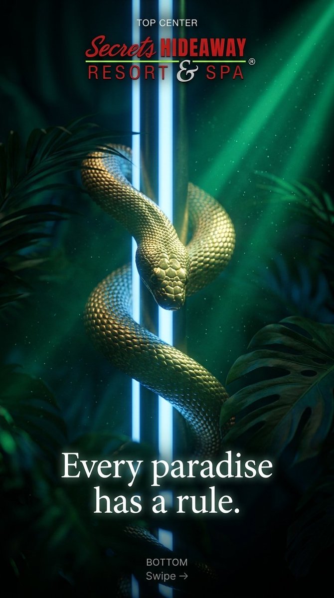 SecretsHideaway's tweet photo. Every paradise has a rule.
Every rule has a Friday. 🐍🍎
Lust in Eden · July 10th · Secrets Hideaway
https://t.co/DBABkmetiE 🍍😏 https://t.co/ZRIjuhEqFQ
