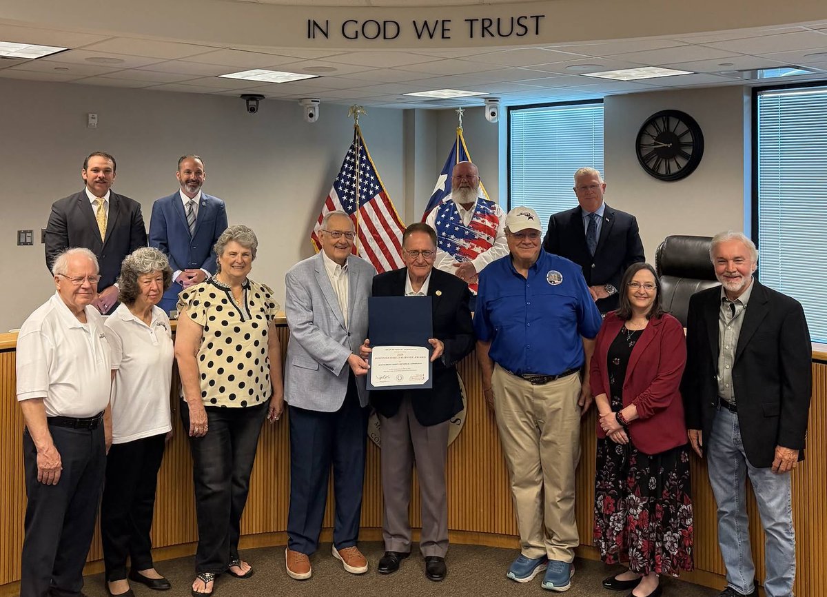 commprecinct2's tweet photo. For the 14th consecutive year, the Montgomery County Historical Commission has been honored with the Texas Historical Commission’s 2025 Distinguished Service Award. The annual award recognizes the devoted efforts of the 37 volunteers. https://t.co/kvF2Aa5nVd