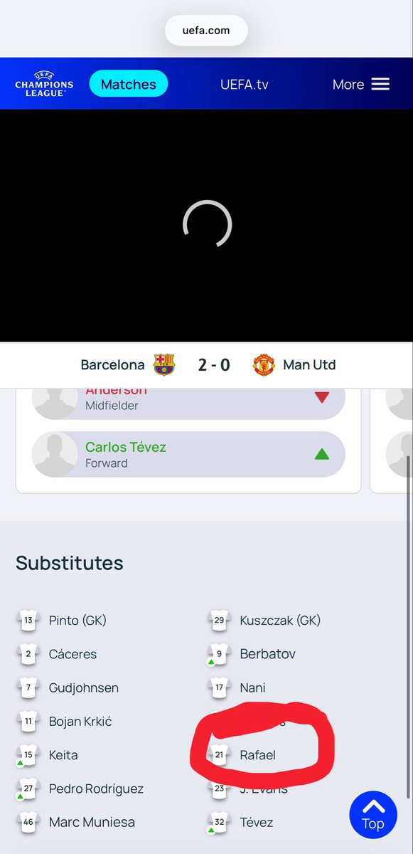 MUFC_97's tweet photo. مهند بسؤال المزاد المفروض ياخذ نقطتين وينخصم من فوعاني نقطة لان رافاييل اجابة صحيحة وكان موجود بالقائمة بنهائي الابطال الي واجهت برشلونة 2009 ، الدقيقة 19:05 بالحلقة https://t.co/fXDOAY6eMw