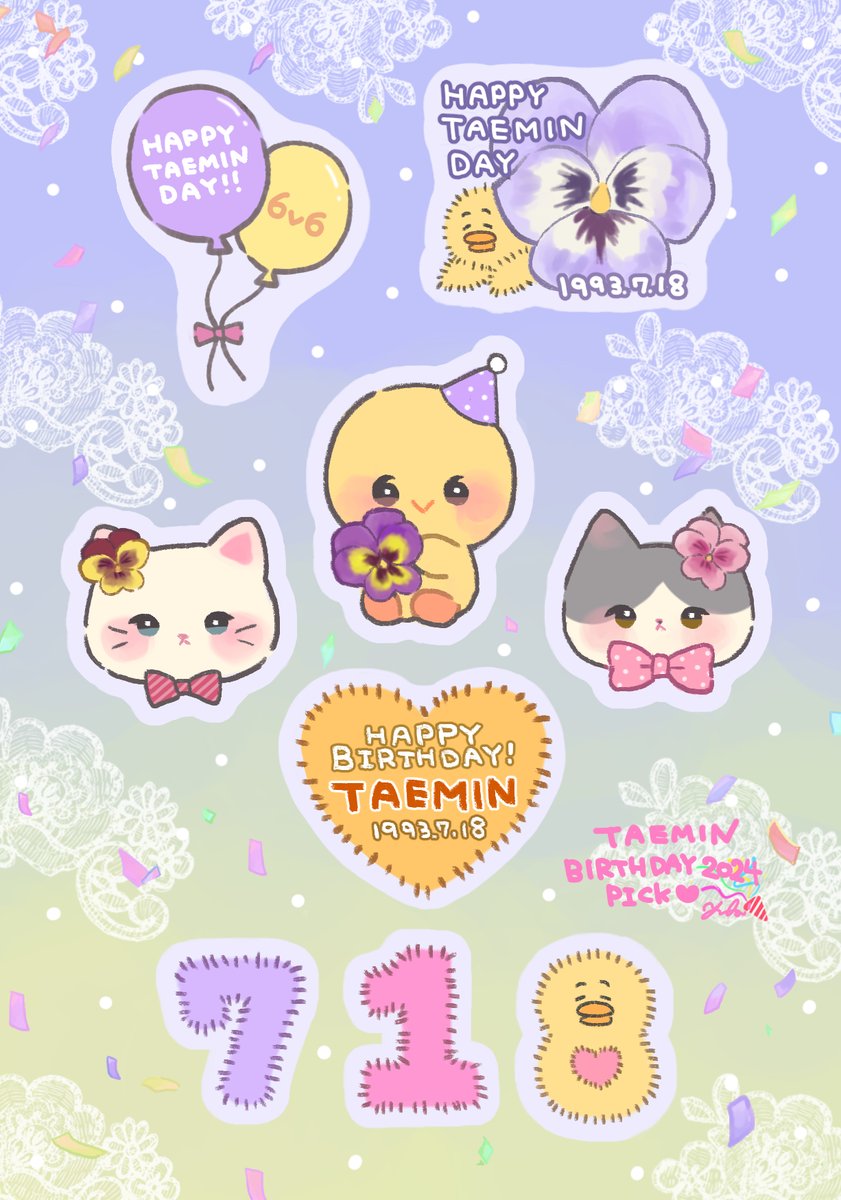ladieu_s's tweet photo. 過去に描いたデザインもどうぞ💗
好きなデザインを選んで自由にプリントして使ってください🎂
画像を保存して印刷してね🖨
ネットプリントはセブンイレブンのほか、ファミリーマートとローソンにも登録しました🙌 https://t.co/nbiZ0I0ocr