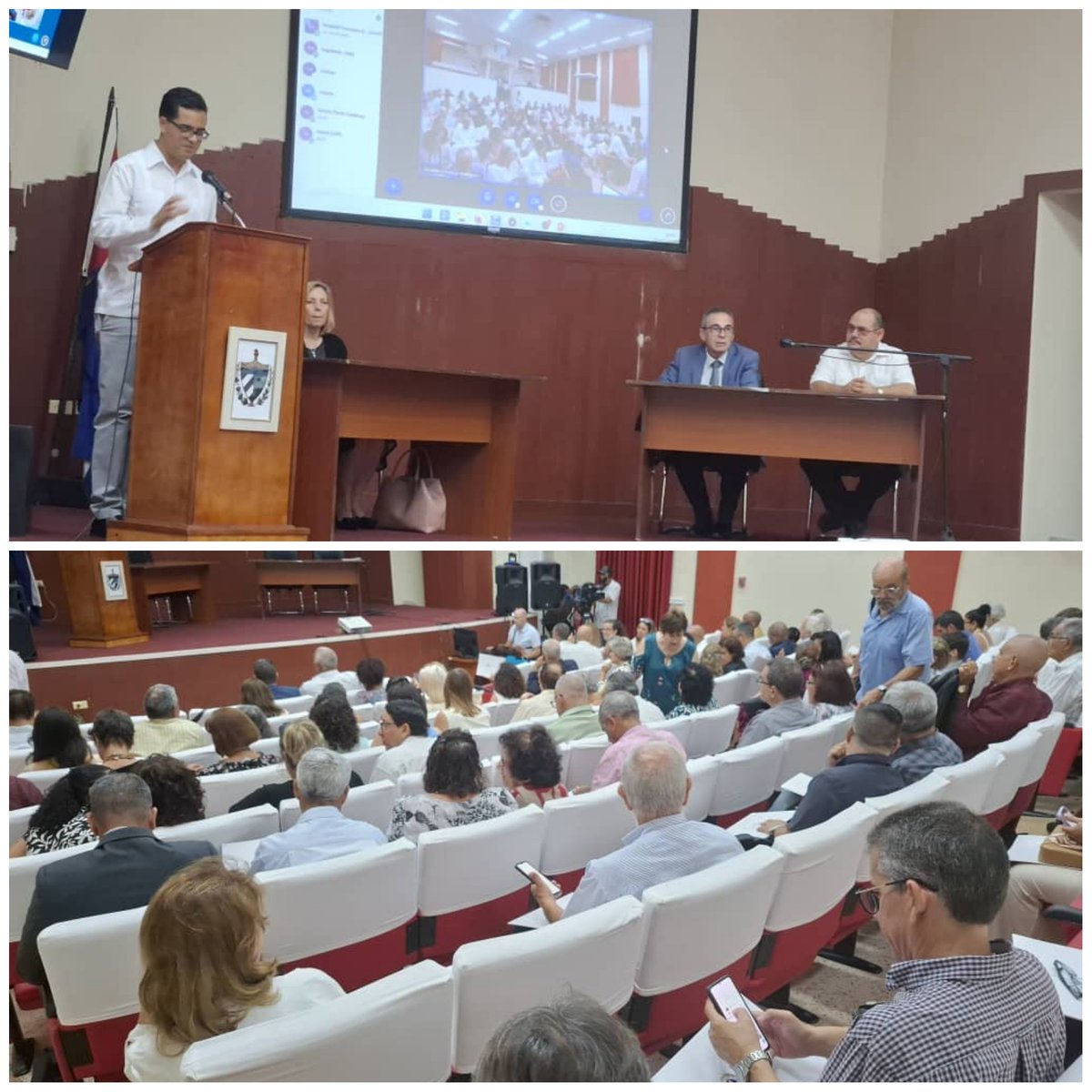 citmacuba's tweet photo. La Academia de Ciencias de Cuba @ciencias_cuba desarrolla su ceremonia de entrega de los certificados de su Premio Nacional correspondiente a 2025, con la presencia de @DrCsLuisVelazq y Rolando Yero, jefe del Dpto de Atención al Sector Social del CC @PartidoPCC 
👇 https://t.co/Dp143odcCe