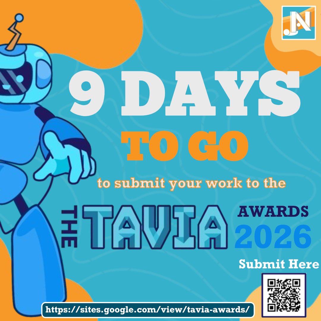 jannconnects's tweet photo. 🚨 9 DAYS LEFT TO SUBMIT! 🚨

The countdown is on! ⏰

Are you a tertiary student with an animation project you’re proud of? This is your opportunity to showcase your creativity and have your work recognized at the TAVIA Awards! 🏆✨

📅 Submission Deadline: July 19, 2026 https://t.co/XmqzAju42N