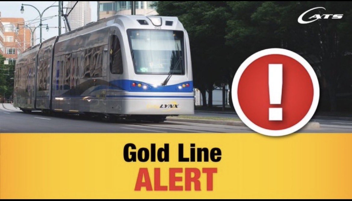 CATSRideTransit's tweet photo. 🟡The Gold Line is operating a 40 minute headway today and tomorrow, please be sure to check the CATS-Pass app for the latest updates. https://t.co/ttpUNiAtgz