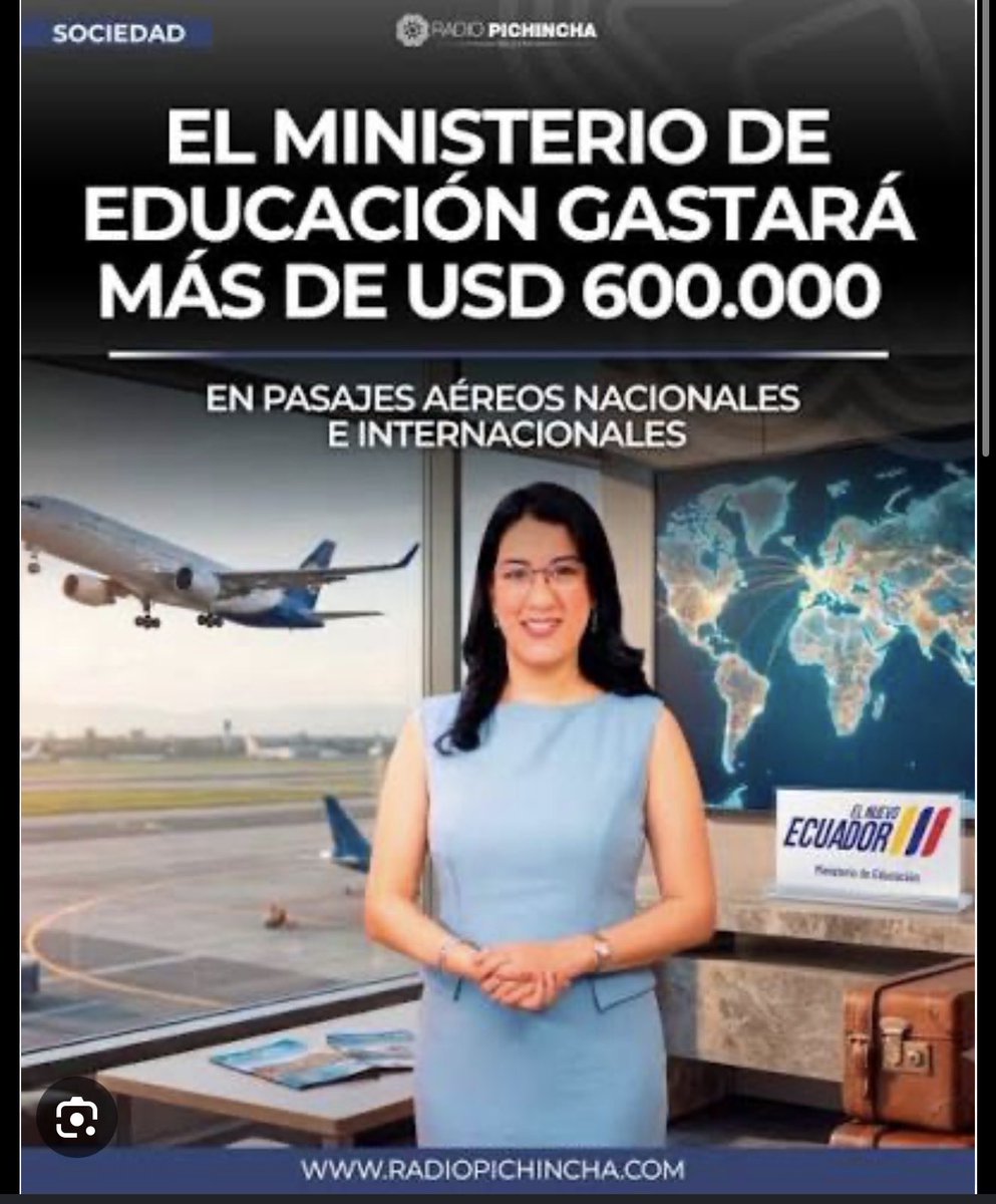 MLuzarragaEc's tweet photo. Dos decisiones del Ministerio de Educación retratan con claridad el orden de sus prioridades.

Por un lado, se destinan 600 mil dólares para pasajes aéreos nacionales e internacionales.

Por otro, se oficializa que las familias de estudiantes con autismo deberán asumir el costo de los maestros sombra, trasladando a los hogares una responsabilidad que debería garantizar el Estado para hacer efectivo el derecho a una educación inclusiva.

Mientras miles de niños y adolescentes enfrentan rezago educativo, abandono escolar, infraestructura deficiente, falta de laboratorios, escasez de recursos pedagógicos y necesidades de apoyo especializado, las prioridades parecen estar en otra parte. 

Las prioridades de un gobierno no se anuncian en los discursos; se reflejan en sus decisiones y en cómo distribuye los recursos públicos. 

@Educacion_Ec @GildaAlcivarOk