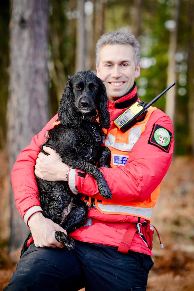 SurreySAR's tweet photo. Congratulations @search_dog_olive for her 1st find! SD Olive &amp; handler Jonathan qualified in Feb &amp; have had their first find on a recent call supporting @SurreyPolice within 30 minutes, giving the casualty the best chance of survival 🧡
#searchandrescuedogs #searchandrescue https://t.co/HALhBQsxtz