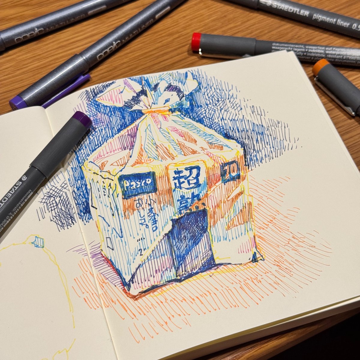 Mo1HNumjeU45057's tweet photo. 環境作りいいなー！私も書いてみよう

私が絵を描くのを楽しむためにやってる工夫 ↓
・知らない街に行く
・使ったことのない画材を試す
・描いた絵を額装する
・身の回りのことを描く https://t.co/0tiXuce7xK