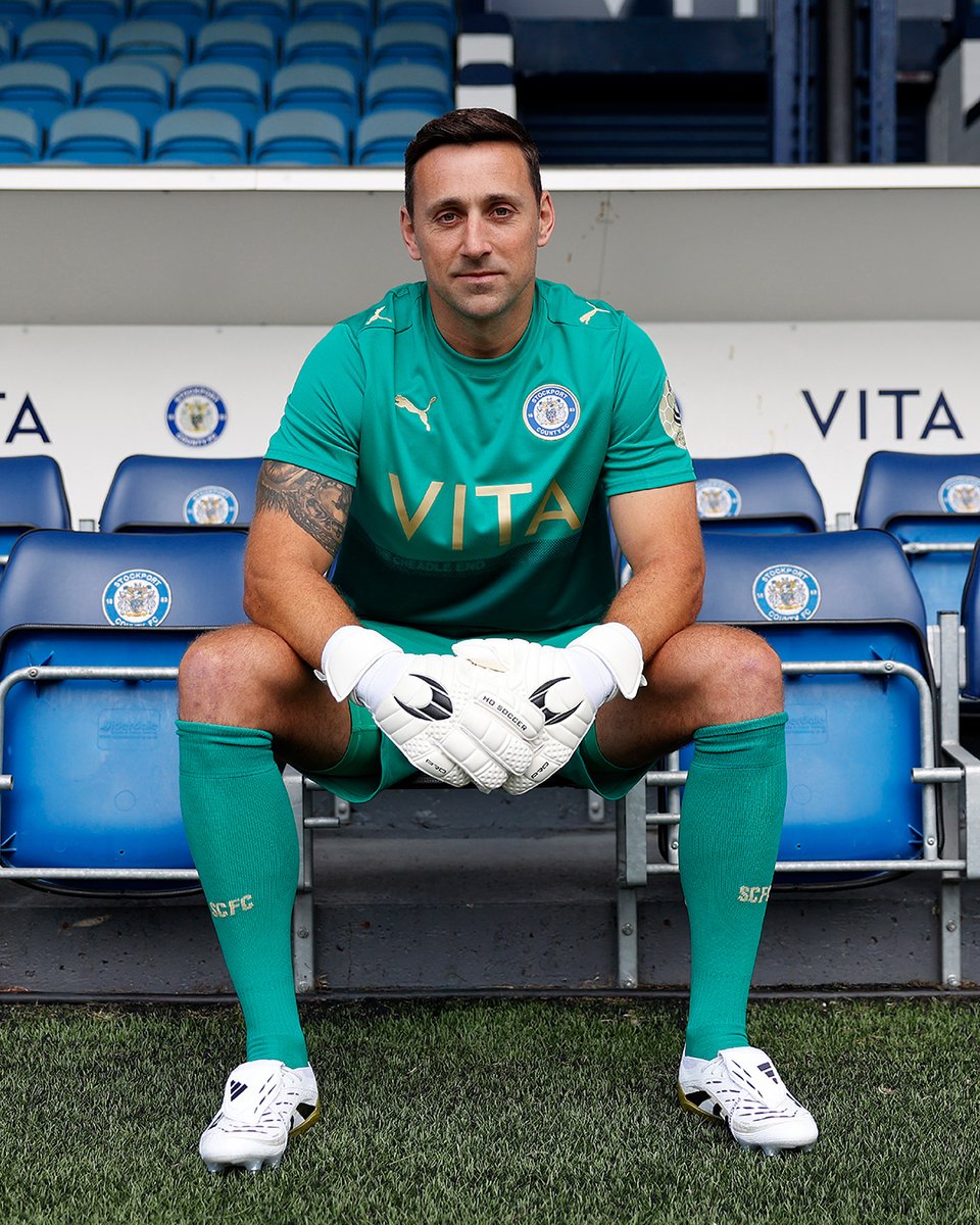 StockportCounty's tweet photo. More than a goalkeeper shirt. 🧤
 
A shirt co-designed by @hinchliffeben1 to celebrate an unforgettable County career.

Available online and in the County Store tomorrow at 10am, with Ben at Edgeley Park from 3pm-5pm today to meet supporters, sign shirts and pose for photos.