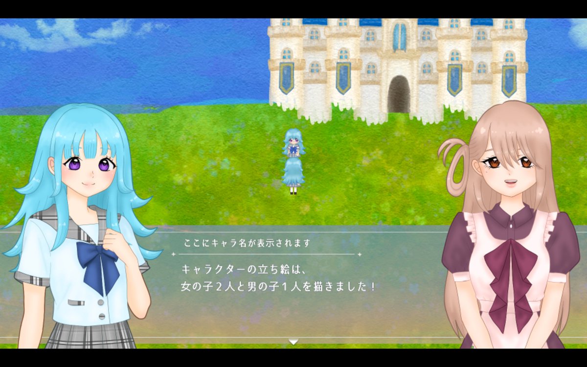 Lumire_games's tweet photo. #スーパーゲ制デー
新作フリーゲームを作り始めました！
現在、キャラ立ち絵・歩行グラフィック・マップを制作中です。
（ゲームタイトルはまだ未定です）

🎥動画では、より詳しい制作状況を紹介しています。
＊BGMが流れます。 https://t.co/Da5MTOA04S