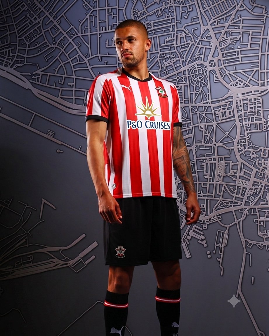 B3nj33's tweet photo. @SouthamptonFC @pumafootball Looks better with original sponsor colours imo https://t.co/zQy5ByrKHi