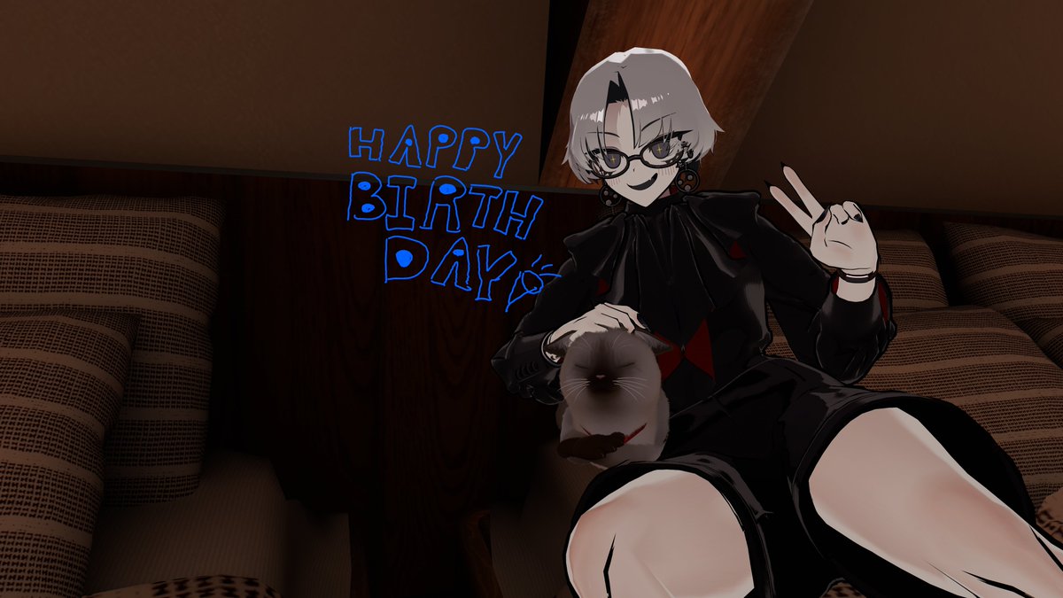 shibuchi___'s tweet photo. 今日のVRCHAT！
あんちゃまとヌコさんのお誕生日！！！
おめでとう！！！
明日からはVKETだよ！
たくさん遊ぼう！！！
それはそうと最近暑すぎ！！！！！ https://t.co/qloj5Ldrri