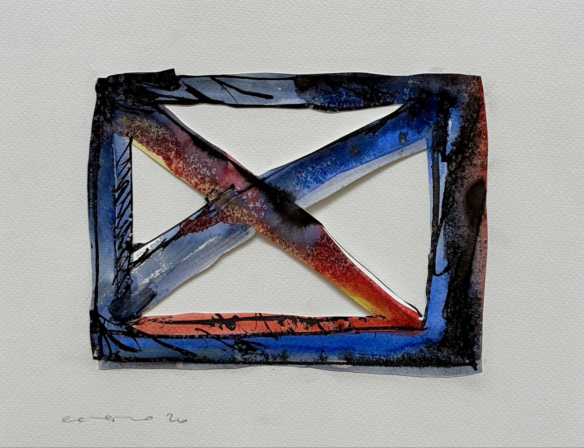 jacomero's tweet photo. Aproximaciones escultóricas. 
23 x 31cm. 2026 
#drawing #watercolor #ink #artsy https://t.co/xmflQqVVpD
