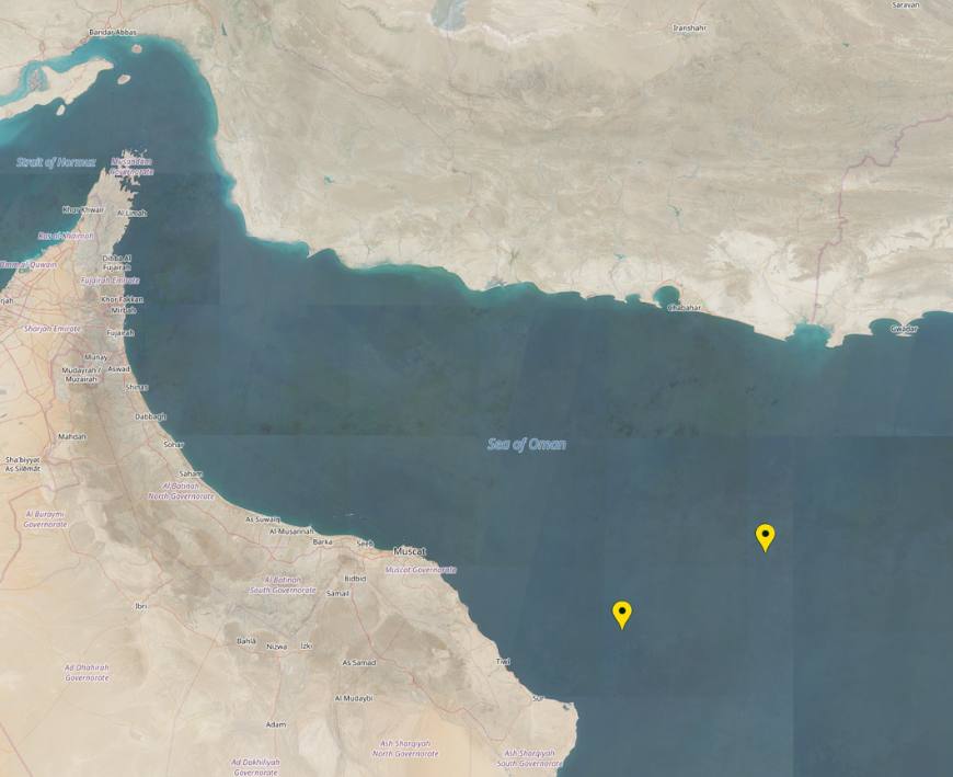HormuzLetter's tweet photo. BREAKING: The USS George H.W. Bush is reentering the Gulf of Oman, now inside Iran's missile range and at the shortest distance ever reported from Iran's coast of just 170 km, escorted by two Arleigh Burke-class destroyers, per today's Sentinel-2 satellite imagery.

This comes just hours after the USS Abraham Lincoln reentered the Gulf of Oman, with both carriers now positioned as the US appears to be preparing for the imminent reimposition of the naval blockade on Iran.