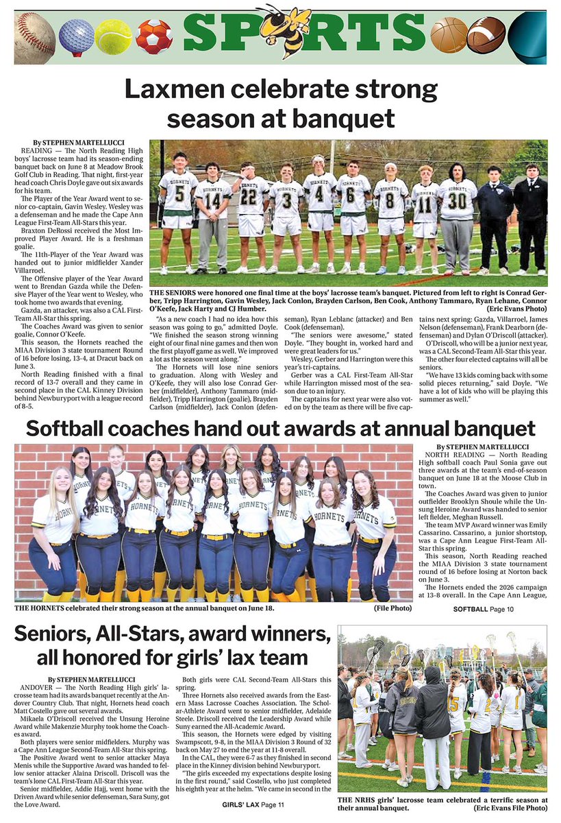 nrtranscript's tweet photo. Front page and lead sports page published July 2, 2026 #nrtranscript #NorthReadingMA https://t.co/I17W0GyjYY