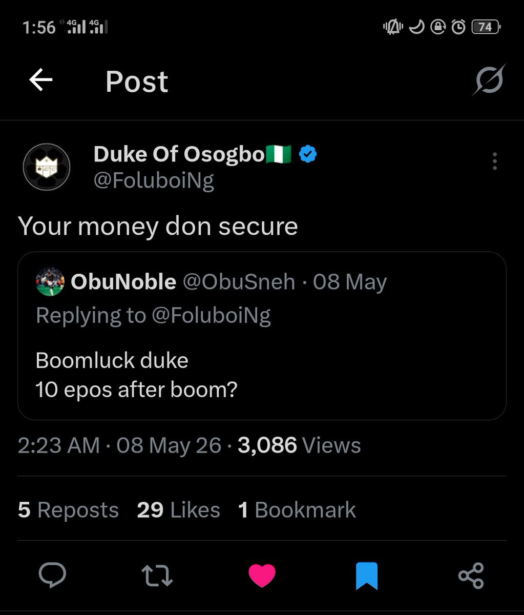ObuSneh's tweet photo. @FoluboiNg Omo duke u don forget me https://t.co/GiTDvcSYaK