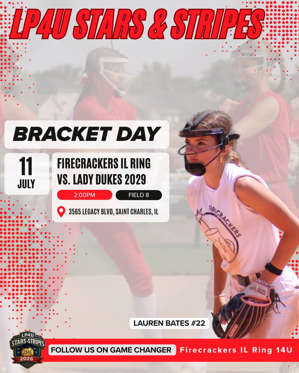 Firecrackers_IL's tweet photo. Bracket Day!

A new day. A new opportunity.

The reset button has been hit. Everything we've learned, every inning we've played, and every challenge we've faced has prepared us for this moment. 

Firecrackers IL Ring face the Lady Dukes 2029 at 2:00PM tomorrow! https://t.co/3GdGp4PhWr