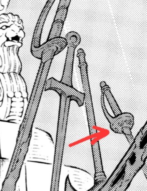 3SkullJoe's tweet photo. #ONEPIECE1188 

I've seen a few people point out that the void sword that Imu materialised in this chapter seems remarkably similar to one of the swords enshrined in front of the Empty Throne. 

It is worth noting that this would not be the first time that Imu has seemed to summon and repurpose a plot device from previous events in the story. 
Back in chapter 1150, Imu replicated what Mr 3 did to Broggy, and also seemed to reapply what Beckman did to Kid by shooting off Broggy's left arm.

In other instances, Imu has also seemed to replicate panels from Mihawk, Buggy, and Crocodile. 

1 is dismissible, 2 is a coincidence, 3 is a pattern, but 6 different examples is evidence.

I highlighted this once before back in 2025, when chapter 1150 came out, and it massively supports a theory that I wrote back in 2023: "Controlling the Narrative" - Which you can read here -

https://t.co/Dc3dUub8Jj

Imu really is the "Phantom Editor."