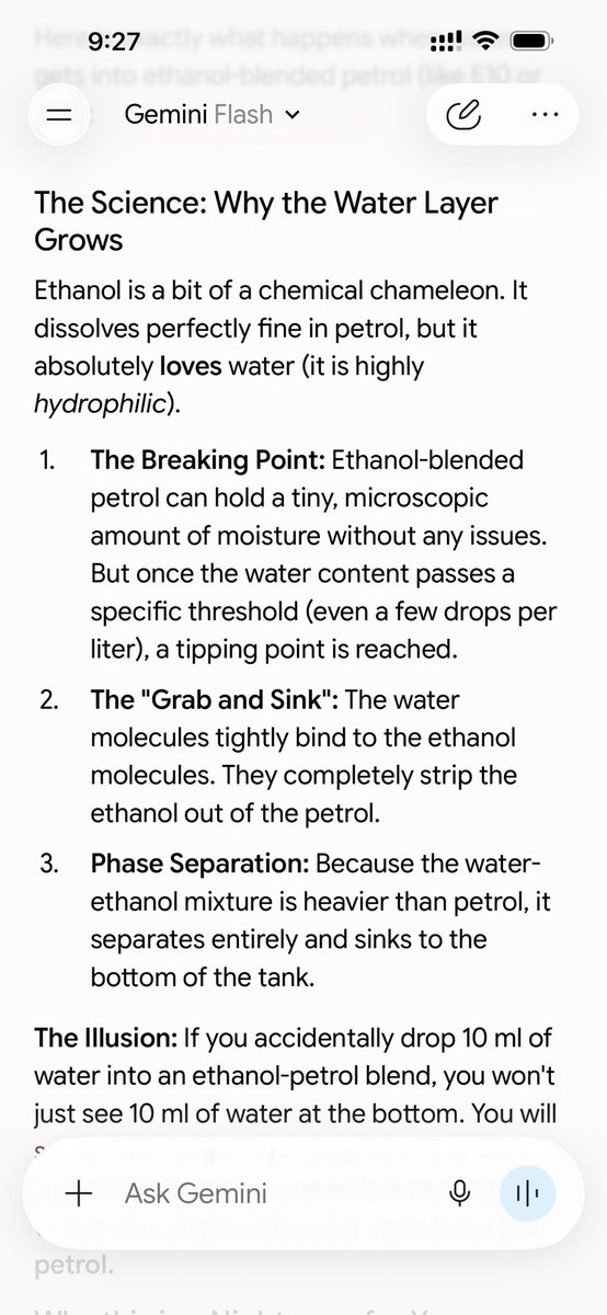 vbiaman's tweet photo. @mudit_aggarwal @nitin_gadkari @ravish_journo @tehseenp The real issue is in rainy season, water slip into petrol tanks … and that cause real issue in hydrophilic #ethanol https://t.co/zxy2YpRzL7