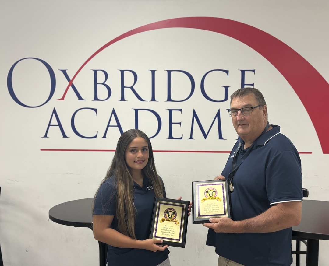GoOxbridge's tweet photo. Congratulations to Oxbridge Softball on earning both 2026 Player of the Year - Aubrey Vital and 2026 Coach of the Year - Kevin Drake from Florida Dairy Farmers! #OxbridgeSoftball #OxbridgeProud https://t.co/mR4Kw42riT