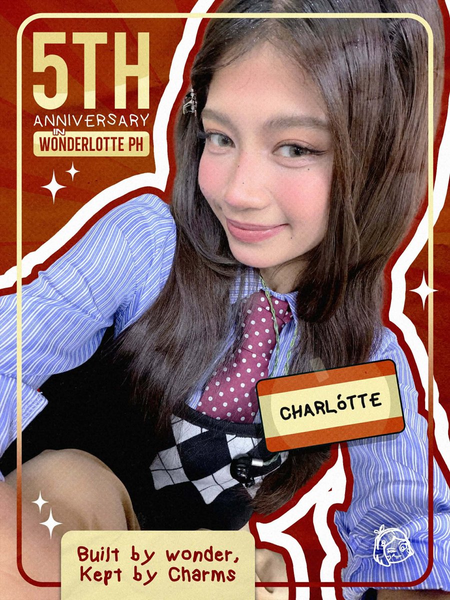 KAIALottePH's tweet photo. HAPPY 5TH ANNIVERSARY, WONDERLOTTE PH!

Five years, countless memories, and one constant—our love for Charlotte. Here’s to many more. ✨🧡

WNDRLT 5TILL CHARMING
#TheFi5thCharmsDay #5yrsInWNDRLT #KAIA_CHARLOTTE #KAIA @charlottescrtr https://t.co/IkDj2Subkx
