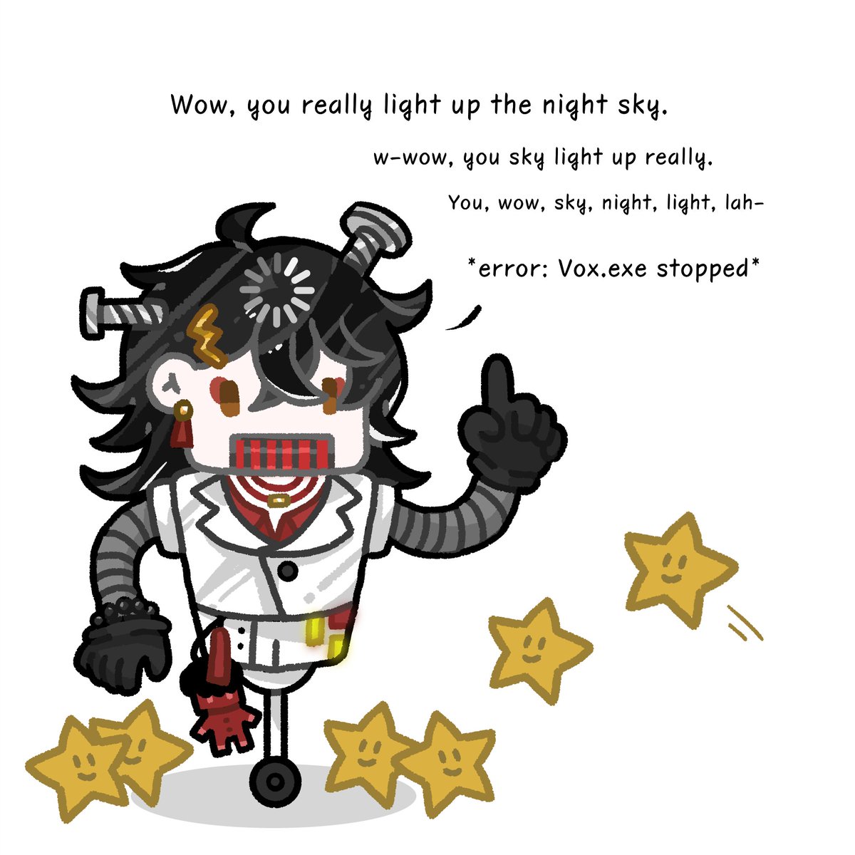ganamine02's tweet photo. 🤖⭐️🌃w-wow.

#VoxAkuma #Akurylic #VoxPopuLIVE https://t.co/Odw9cTPk2F