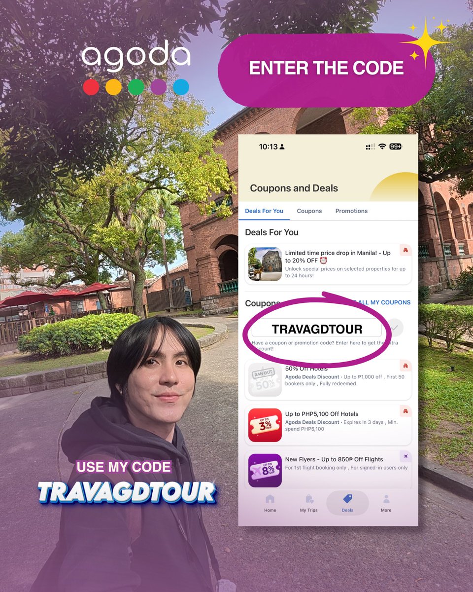 travmagnetph's tweet photo. Looking for your next adventure? I’ve got some HUGE news for you guys! 
￼
For this month only, Agoda bumped up my exclusive discount code up to 7% OFF all Activities! 

https://t.co/5RaMDyvvFf

#AgodaActivities https://t.co/zROGoqbfyB