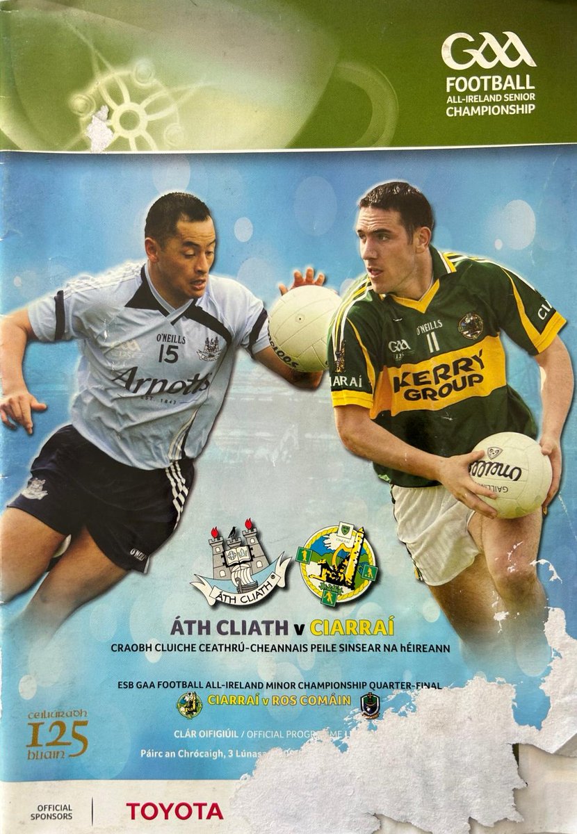 ProgrammesGaa's tweet photo. 2009 All-Ireland Senior Football Quarter-Final; Dublin v. Kerry https://t.co/cEnSLttccn