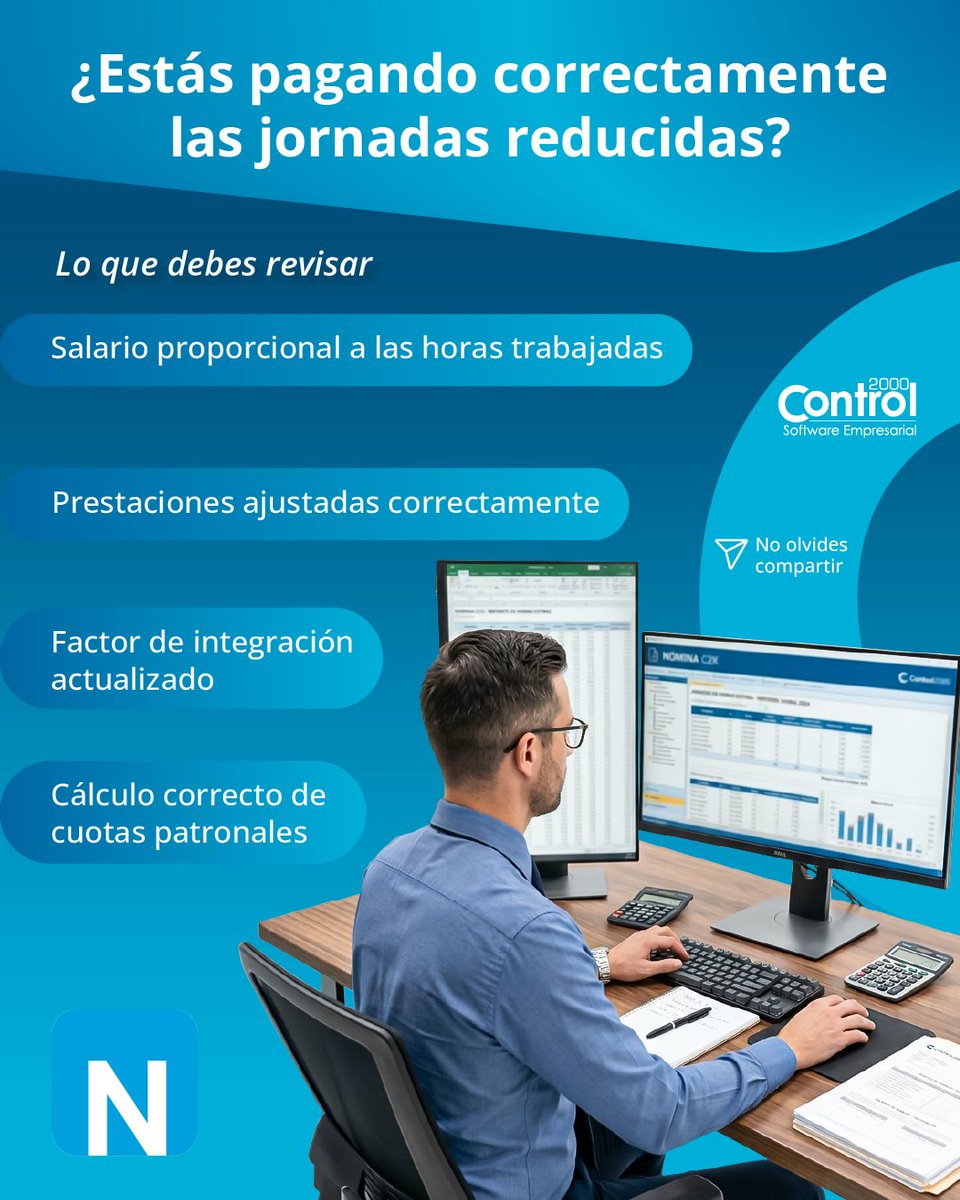 Control2000's tweet photo. ¡Revisa hoy tu cálculo antes de que sea un problema con Nómina C2K! 😎
Ingresa al link para conocer nuestra sistema.
https://t.co/vPhDy3O49I 👈
#Control2000 #NominaC2K #JornadasLaborales https://t.co/WOwEpcty2S