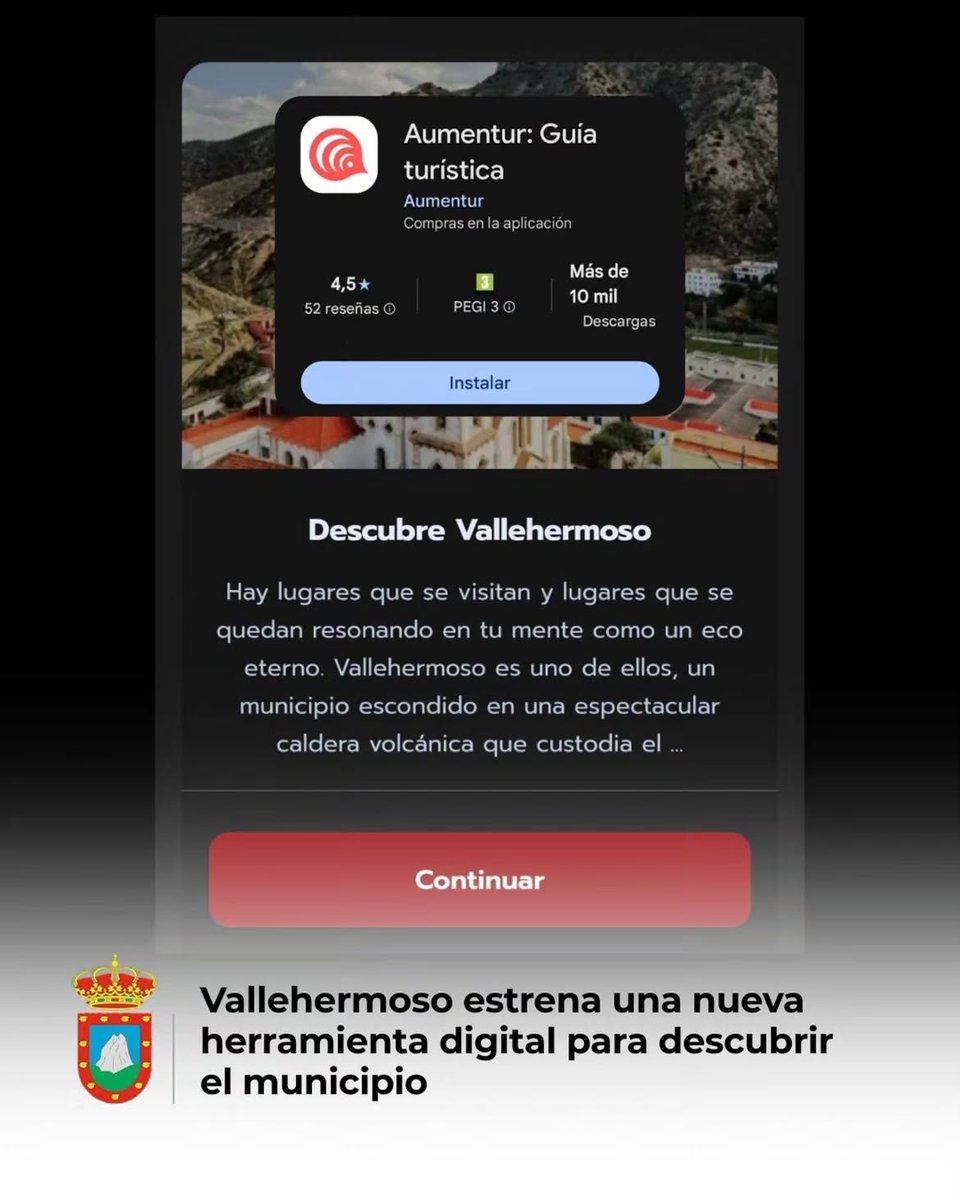 RMCSmartTUR's tweet photo. El Ayto de #Vallehermoso estrena Aumentur - una herramienta digital para descubrir todo lo que hace único al municipio. De este modo, Vallehermoso pone a disposición de vecin@s y visitantes una nueva aplicación que permite conocer y poner en valor la riqueza paisajística ➡️ https://t.co/vFGnYTOyk6