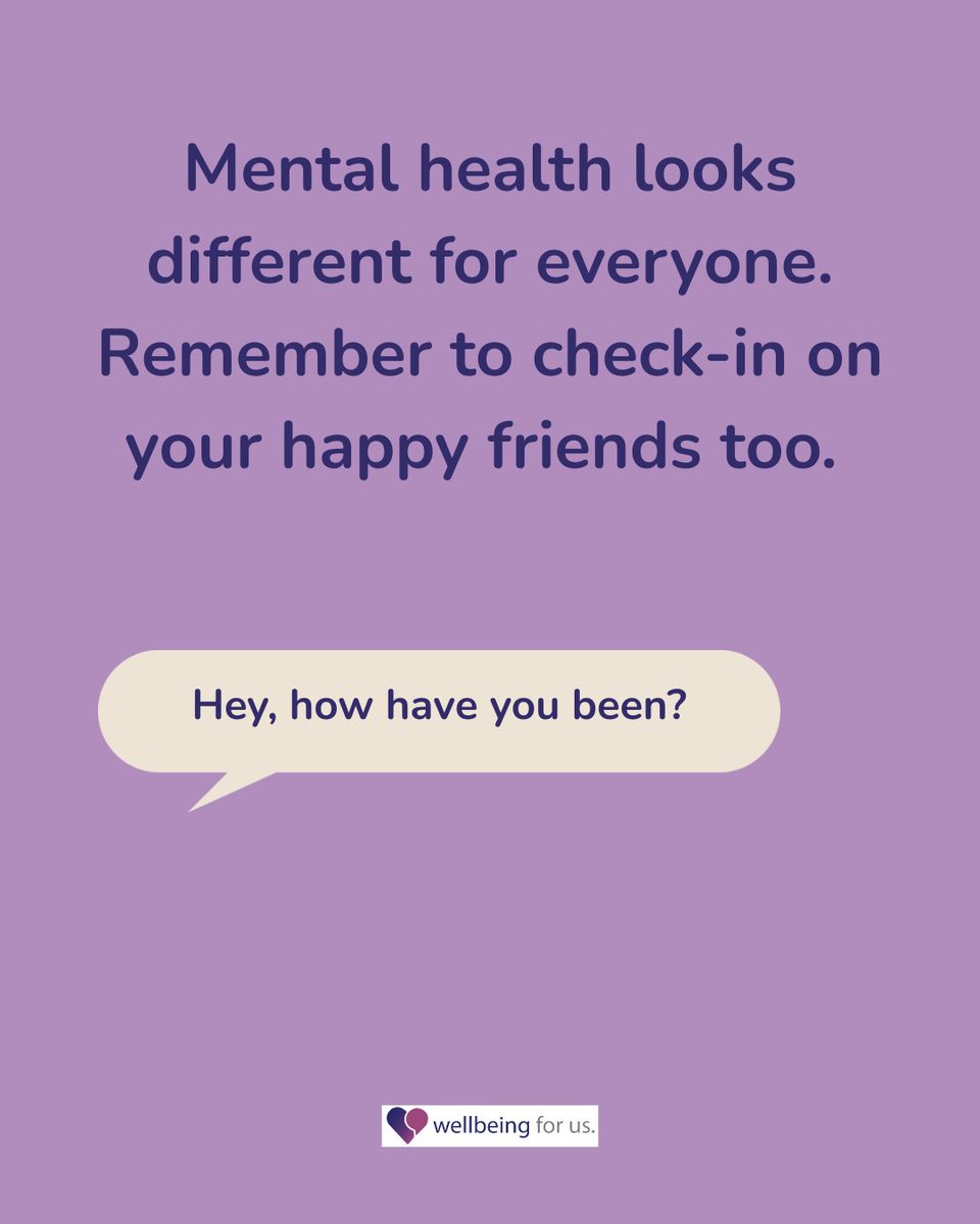 wellbeingforus's tweet photo. Weekend reminder💜
#wellbeingforus #wellbeing #mentalhealth #reminder #mentalhealthlooksdifferentforeveryone #weekendreminder #mentalhealthawareness https://t.co/2kUBiGmJMy