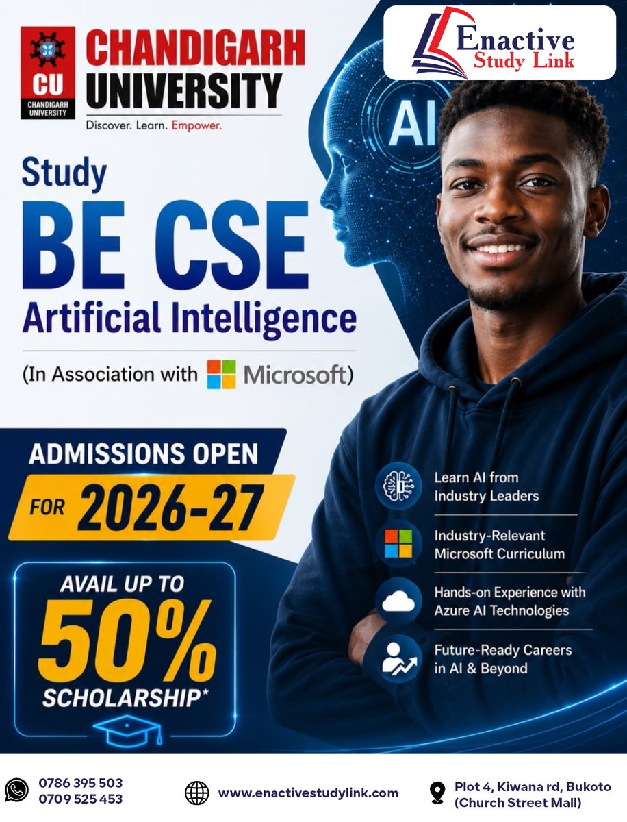 EnactiveStudyLi's tweet photo. Your future in AI starts with one decision.

Study. Innovate. Lead. 🚀

#ArtificialIntelligence #StudyAbroad #ComputerScience #FutureReady https://t.co/RRInDnMvaE