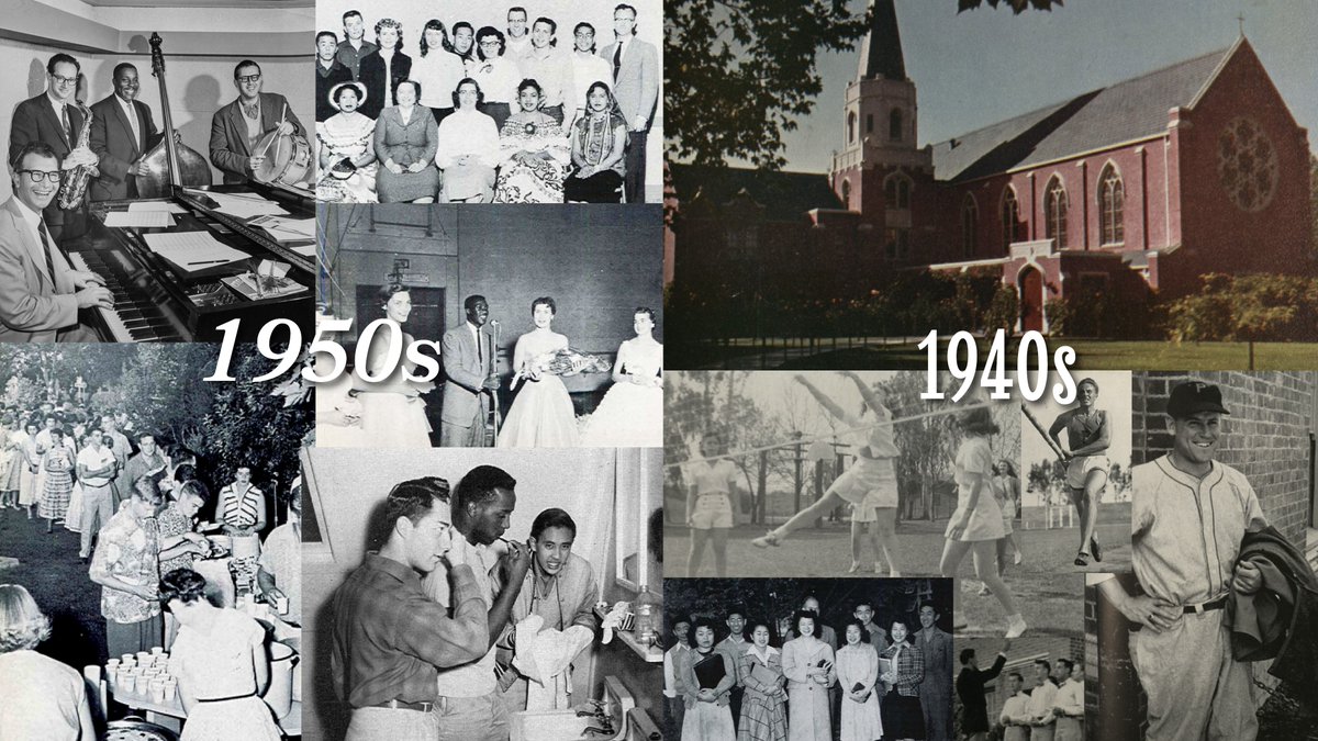 UOPacific's tweet photo. 1940s to 1980s https://t.co/N39gEeZZTf