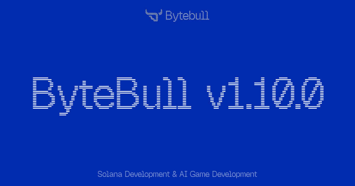 Bytebulldev's tweet photo. 🐂 11/07 — ByteBull App v1.10.0

The next major update is here with Solana developer tools and AI-powered game development features. More updates are already in the works. https://t.co/ntdlKzemUi