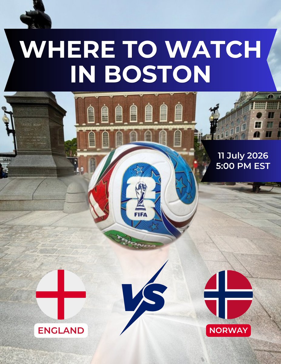 UKinBoston's tweet photo. Come on England! 🏴󠁧󠁢󠁥󠁮󠁧󠁿 The matches at Boston Stadium may be over, but there are still plenty of places to watch tomorrow's quarter final. 🦁🦁🦁 https://t.co/C8FigrpcS8