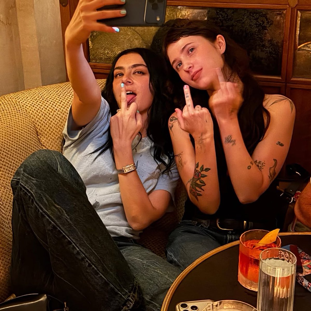 concertleaks's tweet photo. Clairo and Charli xcx stun in a new photo! https://t.co/JWnmS7YDed
