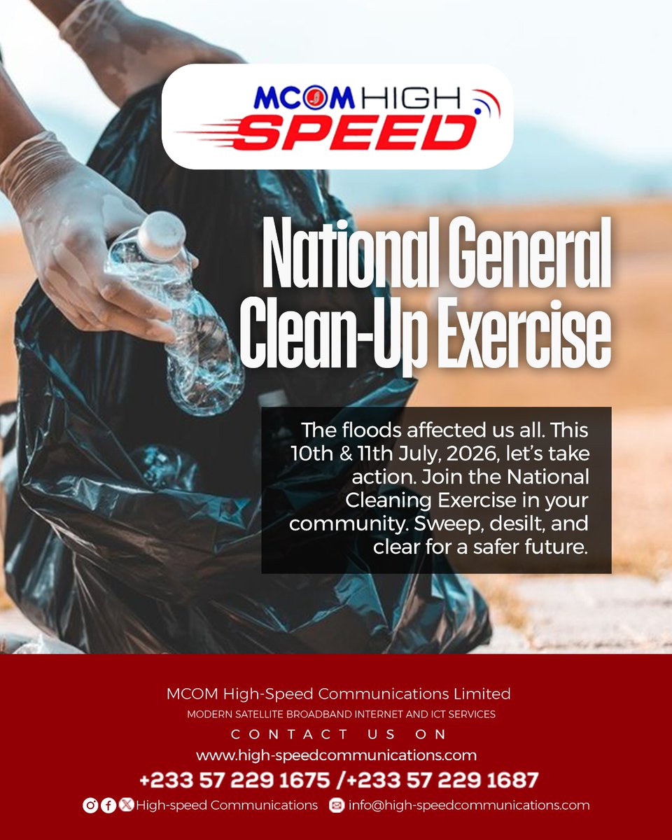 High_Speed_Coms's tweet photo. Join the National Clean-up exercise.... https://t.co/8Xvwqj3kr7