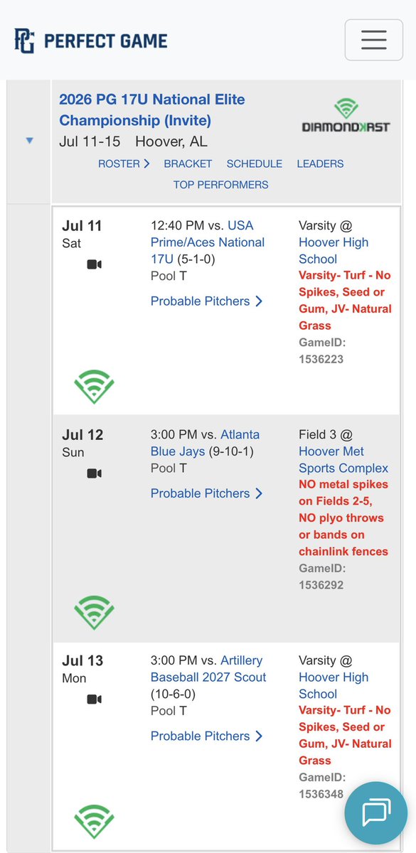 reid_hydock's tweet photo. Reid Hydock 2027 Uncommitted 
6’0 165 | MIF | 3.9 GPA
Pool play schedule for the National Elite Championship in Hoover:
@thecobyingle @bryson_massey11 @FEveritte16 https://t.co/9EDJP5wrr0