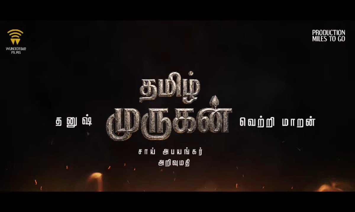 BaraniDharanSM's tweet photo. #Dhanush's Magnum opus ❤️‍🔥
தமிழ் முருகன் 🙏🙏
THAMIZH MURUGAN

DHANUSH - VETRI MARAN - SAI ABAYNKAR https://t.co/q0vtMVCtkN
