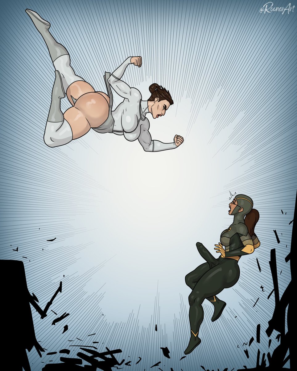 RocnerArt's tweet photo. Shrinking Rae vs Nolan's Mother 2 ;V 
Commission https://t.co/0sQefnH2Ct