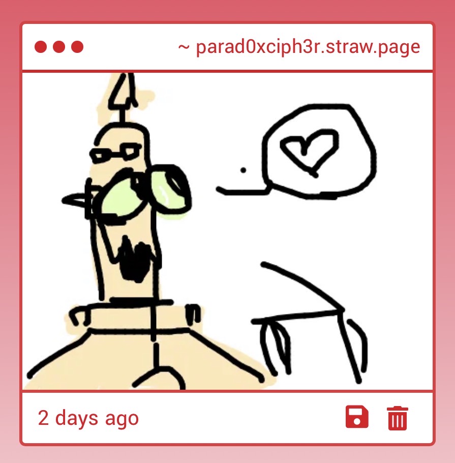 PanCipher's tweet photo. 1. Hi, Maggie!
2. Thrasher looks so cute!!! :D
#strawpage #robotomy https://t.co/3BAi2ZEmSY