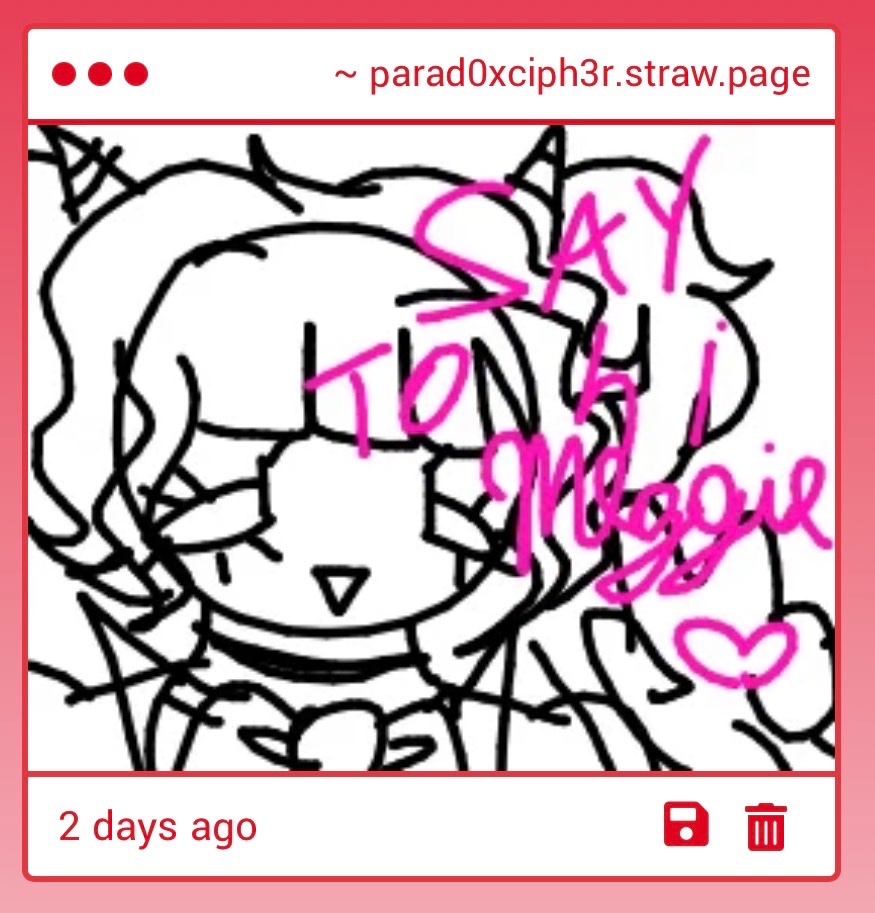 PanCipher's tweet photo. 1. Hi, Maggie!
2. Thrasher looks so cute!!! :D
#strawpage #robotomy https://t.co/3BAi2ZEmSY