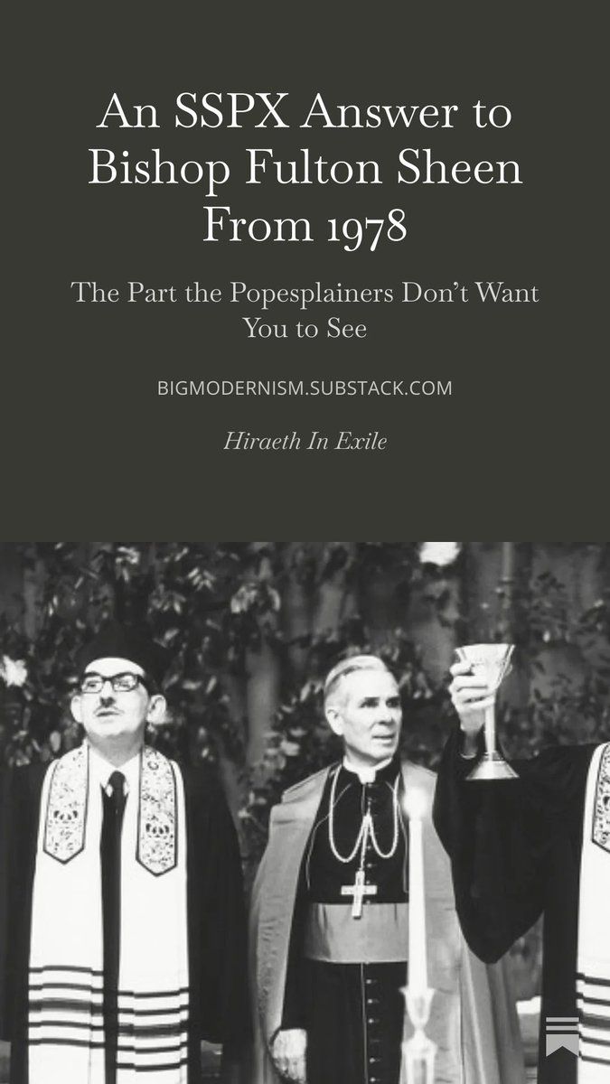 BigModernism's tweet photo. Read here: https://t.co/cnYpyKpj6H
#FultonSheen #VaticanII #CatholicHistory #TraditionalCatholic #ChurchHistory https://t.co/PZpClkmoW7