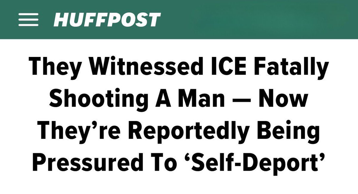 DHSgov's tweet photo. “Reportedly” is doing a lot of work in this headline.

It is categorically false that we would pressure someone to self-deport. HuffPost knows that, but they made the decision to prioritize clicks over facts years ago. https://t.co/ZzmlhL2eTN