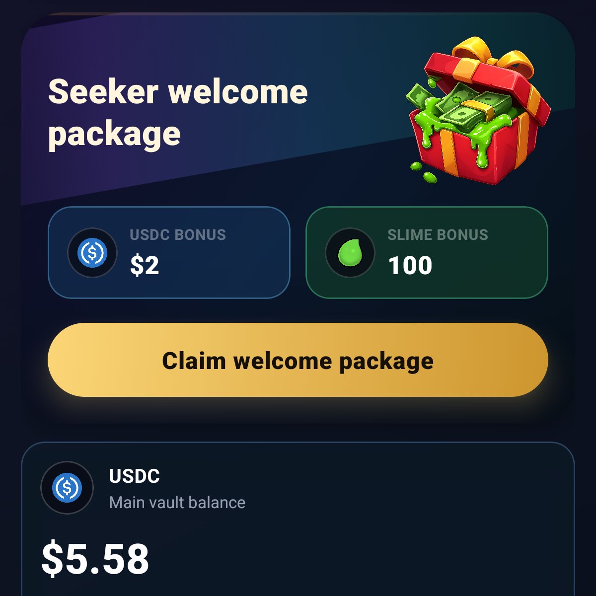 slimecoinio's tweet photo. Seeker Summer is here and Slimecoin is taking it to a whole new level. More rewards, more fun!

Quests are live: 

1⃣ Create an account in Profile and claim your $2 welcome bonus cash. 

2⃣ Play 3 or more games - free practice mode counts!  Matchmaking may take time. Please wait for "Pending" to update to a win, draw or loss.